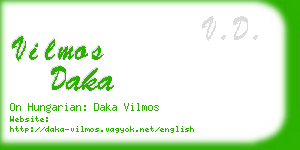 vilmos daka business card